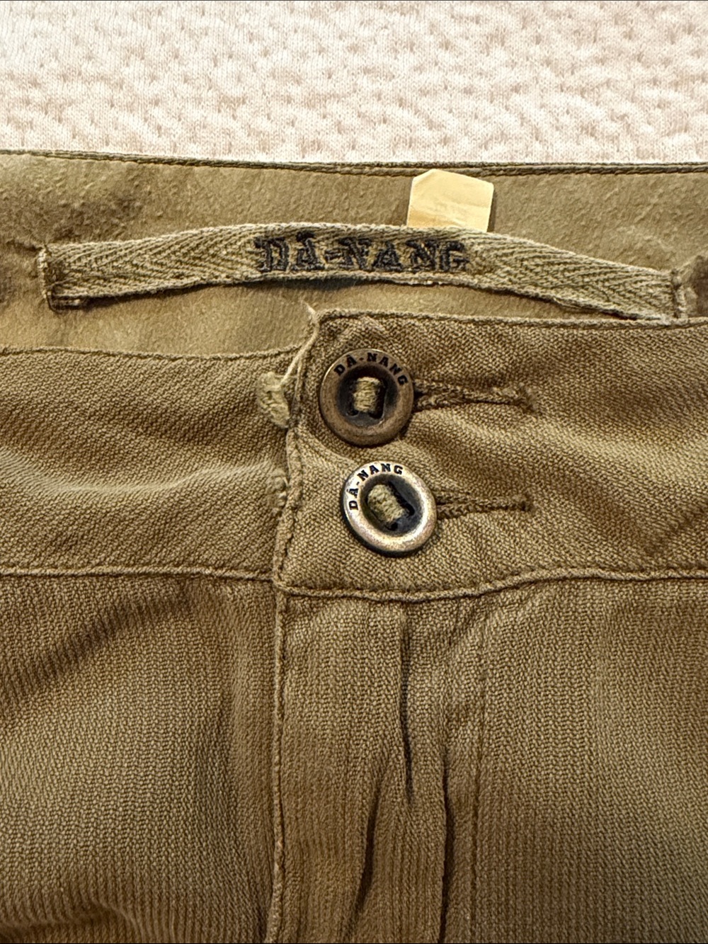 Da-Nang Maxi Skirt in Olive Green embroidery M